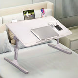 SOGA 2X 70X45cm White Small Laptop Bed Portable Foldable Study Table Adjustable