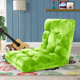 SOGA Floor Recliner Folding Lounge Sofa Futon Couch Folding Chair Cushion Green x4