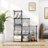 SOGA Black Portable 9-Cube 3 Column Storage Organiser Foldable DIY Modular Grid Space Saving Shelf