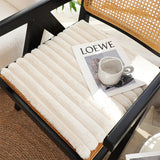 SOGA Cream Corduroy Cushion Soft Plush Backrest Pillow