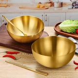 SOGA 20cm Gold Salad Bowl with Model 201 Elegant and Durable Kitchen Essential