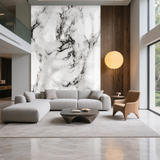 SOGA Peel & Stick Floor and Wall Tiles 60 x 60cm 10 Pack Black White Faux Marble