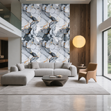 SOGA Peel & Stick Floor and Wall Tiles 30 x 30cm 10 Pack Blue Agate Faux Marble