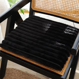 SOGA Black Corduroy Square Cushion Soft Leaning Plush Backrest Throw Seat Pillow