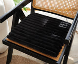 SOGA 2X Black Corduroy Square Cushion Soft Leaning Plush Backrest Throw Seat Pillow