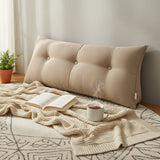 SOGA 100cm Beige Triangular Wedge Bed Pillow Headboard Backrest Bedside Tatami Cushion Home Decor