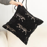 SOGA 2X 50cm Black Throw Pillow Elegant Decorative Cushion Living Room Modern Home Decor