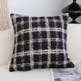 SOGA 2X 50cm Modern Plaid Pattern Blush Pink Gray Decorative Throw Pillow