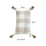 SOGA 2X 30CM Pillow Lumbar Cover Decorative Plaid Farmhouse Cushion Throw Pillow