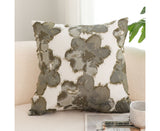SOGA 45cm Gray Abstract Floral Watercolor Throw Pillow