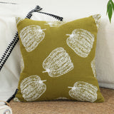 SOGA 50cm Throw Pillow Green Autumn Harvest Pumpkin Print Home Decor