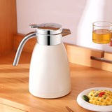 SOGA 2X 1.2L Stainless Steel Water Bottle Insulated Vacuum Flask Coffee Jug Thermal White