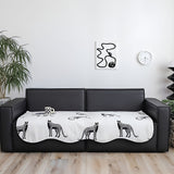 SOGA Two-Seater White Leopard Print 90x160cm Throw Blanket Sofa Cover