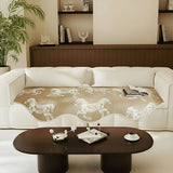 SOGA Three-Seater Beige Horse Print 90x210cm Throw Blanket Sofa Cover