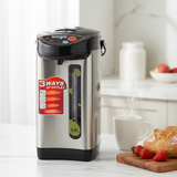 SOGA 2X 3.8L Silver Stainless Steel Electric Thermal Pot Dispenser with 3 Dispensing Modes