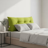 SOGA 2X 100cm Green Triangular Wedge Bed Pillow Headboard Backrest Bedside Tatami Cushion Home Decor