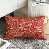 SOGA 2X 30cm Orange Cinnabar Pillow Perfect Burnt Corded Lumbar Throw Pillow