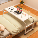 SOGA 2X 140x45cm White Cross Bed Movable Desk Table w/ Adjustable Length & Height