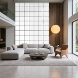 SOGA Peel & Stick Floor and Wall Tiles 30 x 60cm 10 Pack White Grid Tile Look