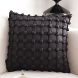 SOGA 45cm Black Medieval style Puff Rivet Square Product Throw Pillow