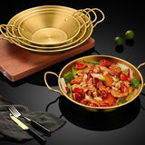 SOGA 25cm Signature Dry Pot And crafted with 201 Material in Gold for Kitchen Essential