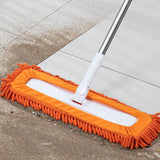 SOGA 2X 60x12 Orange Microfiber Flat Mop Floor Cleaning Pads Rotating Dust Remover