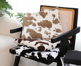 SOGA Brown Cow Print Cushion Plush Seat Back Pillow