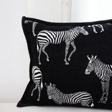 SOGA 2X 45cm Black Light Luxury Zebra Cushion Decorative Square Pillow Living Room Home Decor