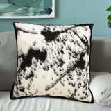 SOGA 2X 45cm Light Vintage Leopard Print Black & White Ink Splatter Wide-Edge SquareThrow Pillow