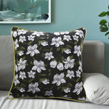 SOGA 2X 45cm Subtle Foliage Green Pillow Subtle Orchid Blossom Square Throw Pillow