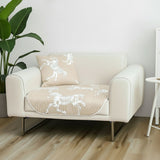 SOGA One-Seater Beige Horse Print 90x90cm Throw Blanket Sofa Cover