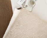 SOGA 2X Beige Chevron Square Cushion Soft Leaning Plush Backrest Throw Seat Pillow