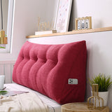 SOGA 100cm Rose Red Triangular Wedge Bed Pillow Headboard Backrest Bedside Tatami Cushion Home Decor