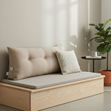 SOGA 100cm Beige Triangular Wedge Bed Pillow Headboard Backrest Bedside Tatami Cushion Home Decor