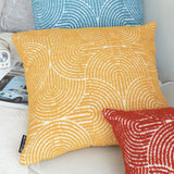 SOGA 2X 50cm Mustard Yellow Throw Pillow Geometric Indoor and Outdoor Corded for Home Decor