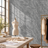SOGA Peel & Stick Floor and Wall Tiles 30 x 60cm 10 Pack Grey Faux Marble