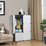 SOGA 3 Tier 6-Cube Portable Wardrobe Divide-Grid Modular Storage Organiser Foldable Closet