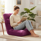 SOGA 2X Floor Recliner Folding Lounge Sofa Futon Couch Folding Chair Cushion- Magenta