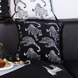 SOGA 45cm Throw Pillow Black Leopard Light Luxury Decorative Cushion for Living Room