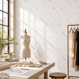 SOGA Peel & Stick Floor and Wall Tiles 30 x 30cm 10 Pack White Faux Marble