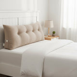 SOGA 4X 120cm Beige Triangular Wedge Bed Pillow Headboard Backrest Bedside Tatami Cushion Home Decor