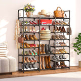 SOGA 2X 21-Shelf Tier Shoe Storage Shelf Space-Saving Caddy Rack Organiser with Handle