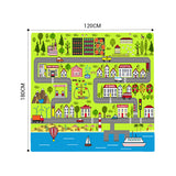 SOGA 120cm Kids Ru g Street Map Play Mat Educational Baby Theme Park Area Rugs