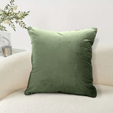 SOGA 2X 45cm Subtle Army Green Foliage Velvet Square Throw Pillow