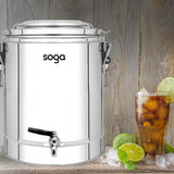 SOGA 2X 50L Stainless Steel Insulated Stock Pot Dispenser Hot & Cold Beverage Container With Tap