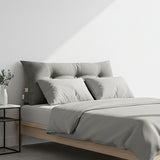 SOGA 2X 100cm Light Grey Triangular Wedge Bed Pillow Headboard Backrest Bedside Tatami Cushion Home Decor