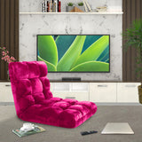 SOGA Floor 2x Recliner Folding Lounge Sofa Futon Couch Folding Chair Cushion Red Burgundy
