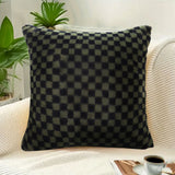 SOGA 2X 45cm Urban Light Luxury Pillow Dark Night Green Checkered Square Throw Pillow