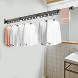 SOGA 127.5cm Wall-Mounted Clothing Dry Rack Retractable Space-Saving Foldable Hanger