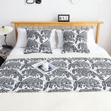 SOGA 1.8m Light Black Luxury Mottled Bed Vintage Scarf Runner Bedding Tail Pad Flag For Home Hotel Set of 3